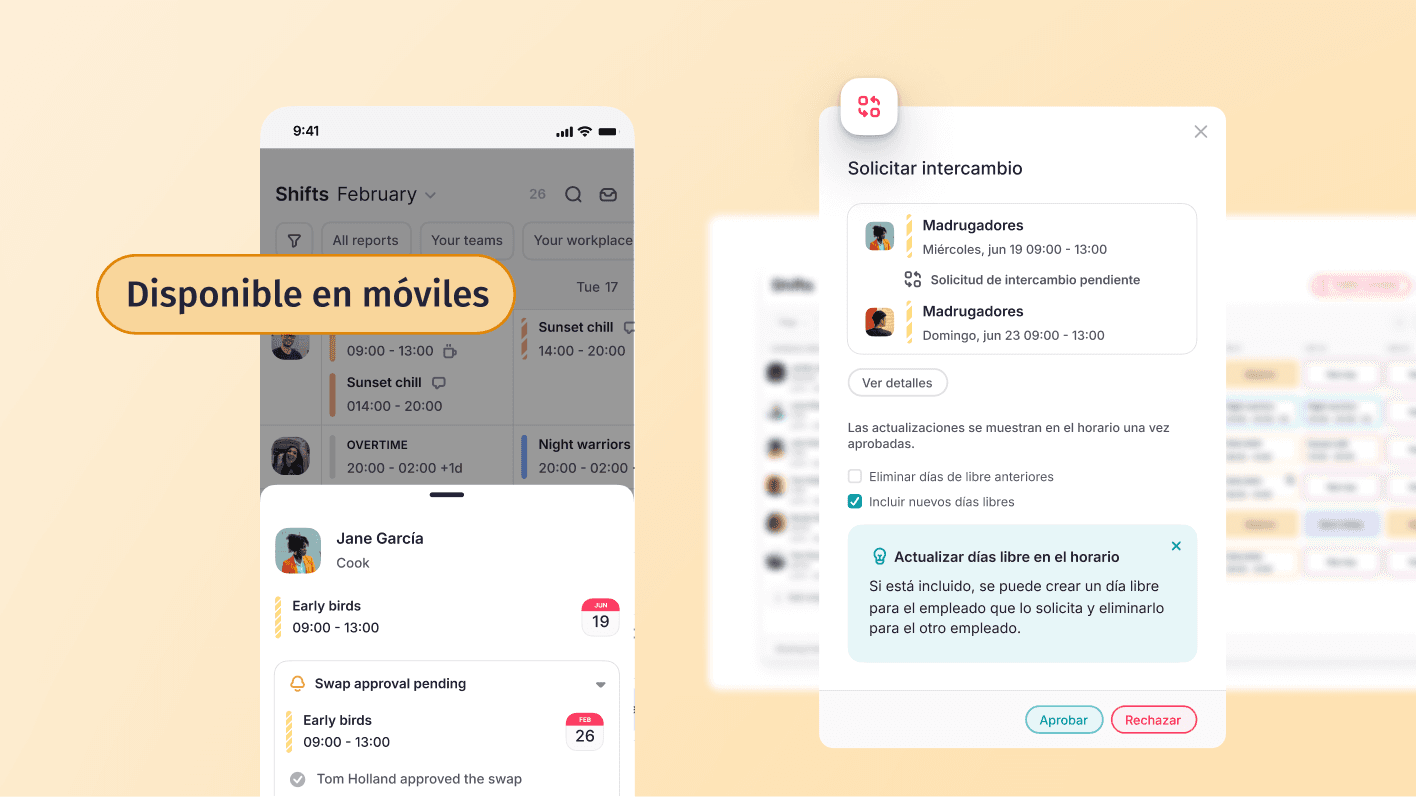 Solicitud de intercambio de turnos