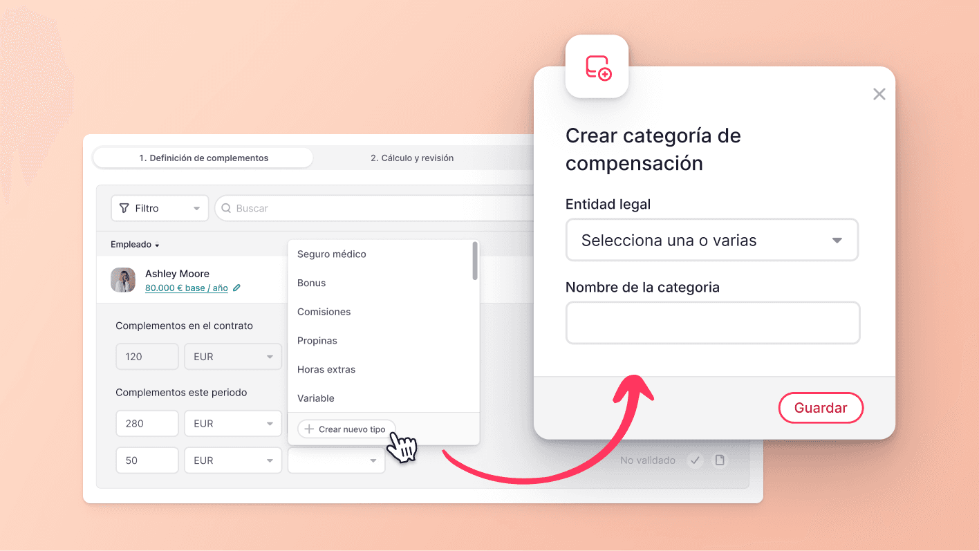 Creación de tipos de compensación de manera sencilla