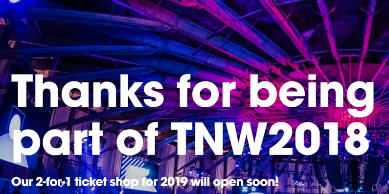 Thanks for being part of TNW2018