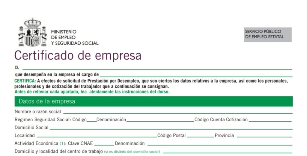 modelo certificado empresa