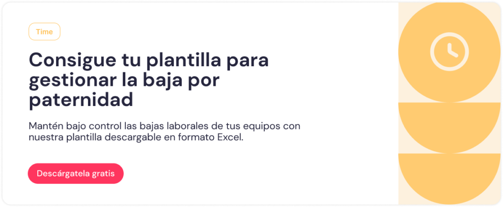 plantilla baja por paternidad