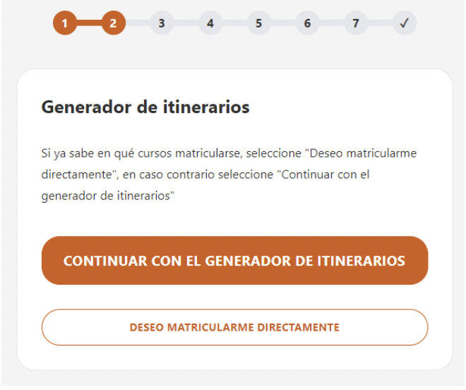 recomendación de itinerario formativo