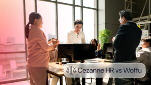 Equipo de trabajo reunido en la oficina para comparar soluciones de gestión de recursos humanos y control horario